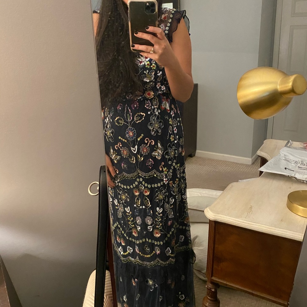 Never worn. Needle & Thread evening gown.